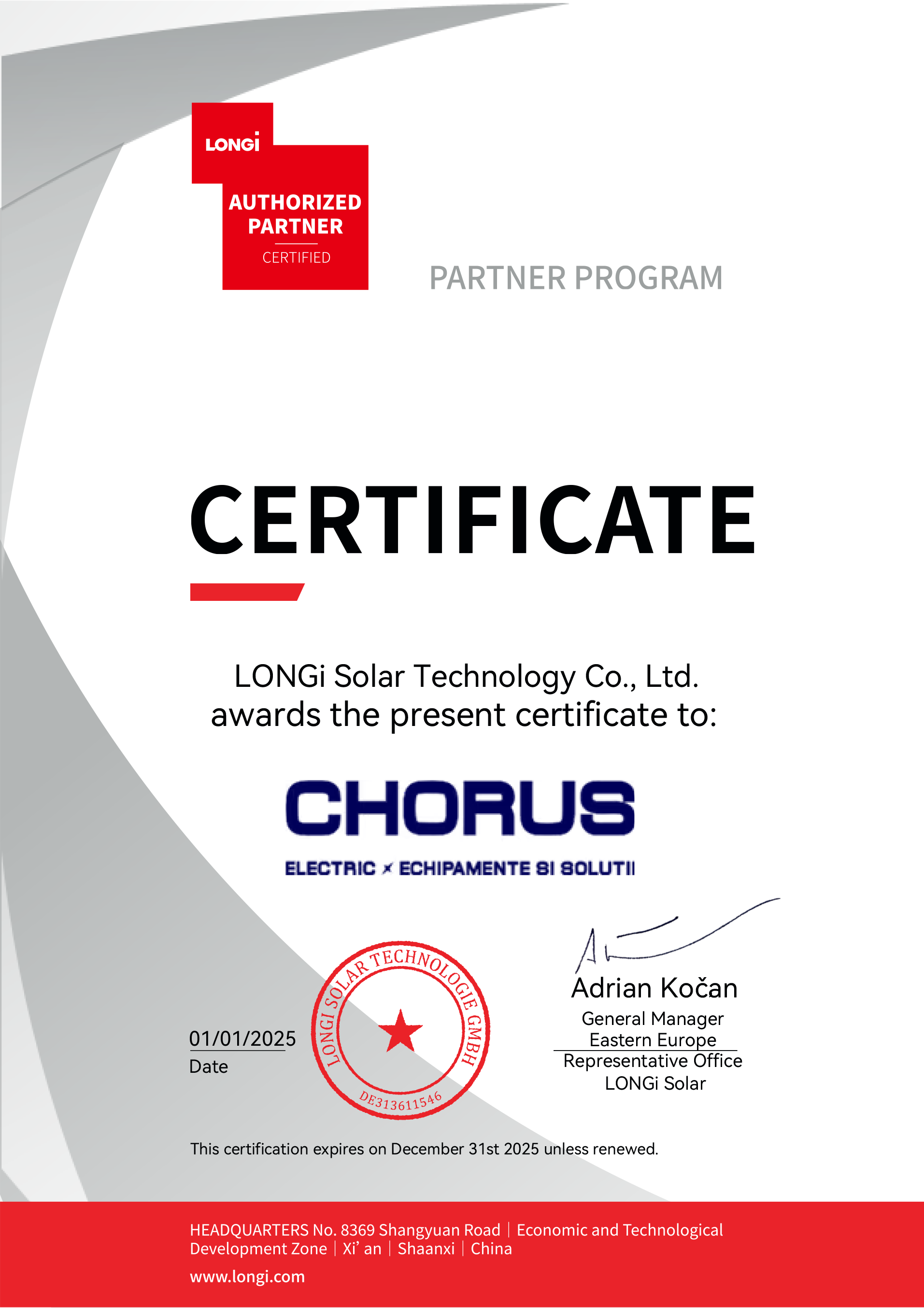 Anexa Certificat 